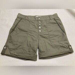 Sundance Size 6 Women’s Olive Green Cargo Shorts Button Fly Front Boho Spring